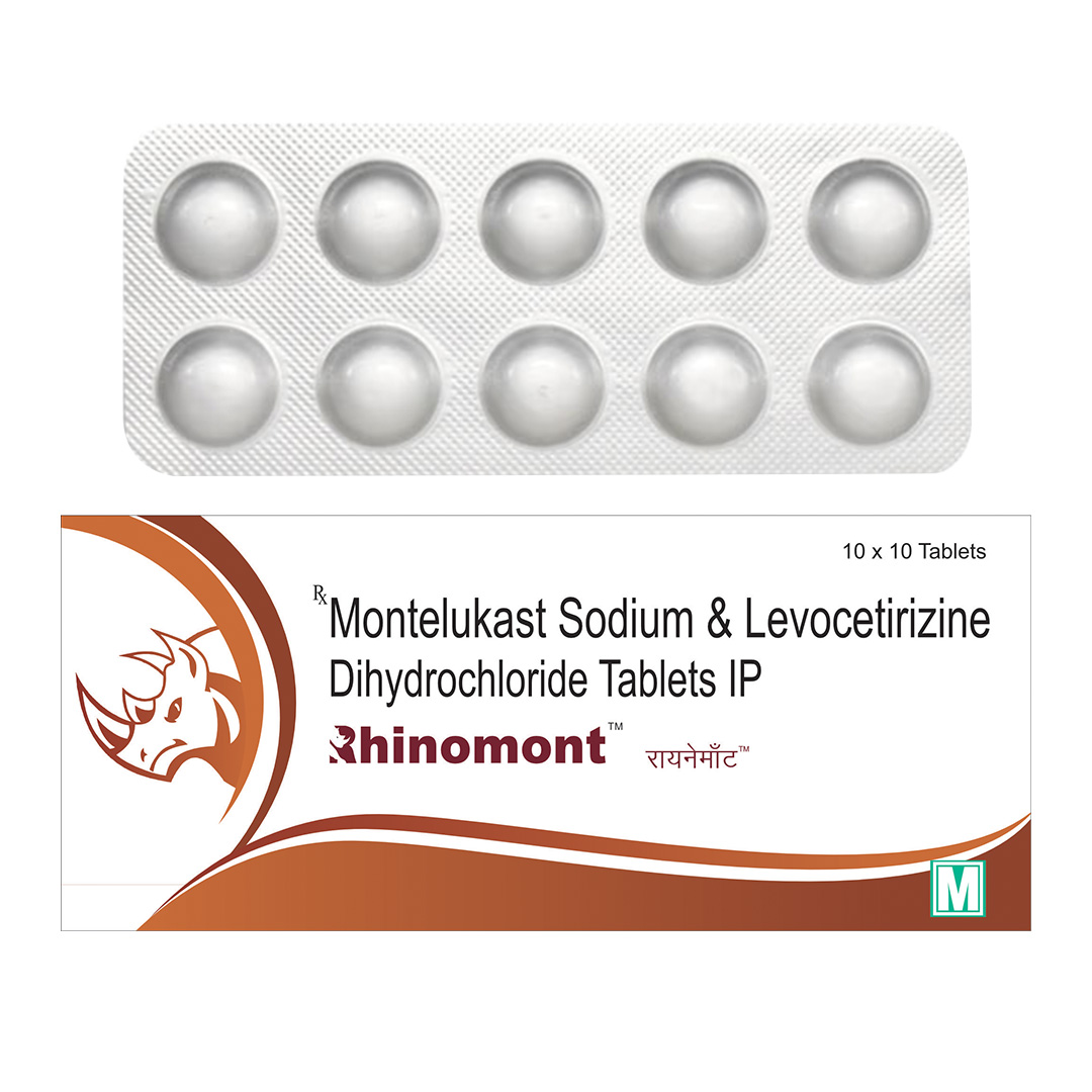 Montelukast Levocetirizine Tablets Anti-allergy (rhinomont) - Brand Name: Rhinomont | Private Label | Third Party Manufacturing