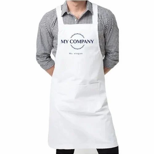 Polyester White Aprons - Design: Customized