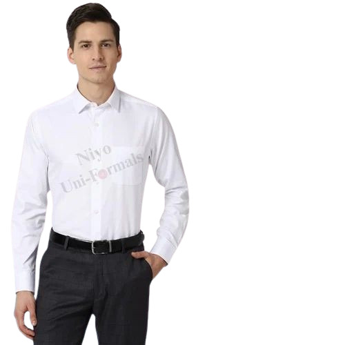 White Color Mens Formal Shirts