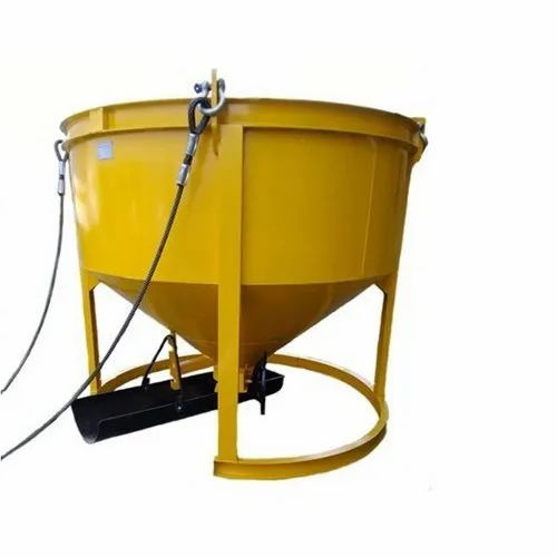 Yellow Concrete Lifting Bucket