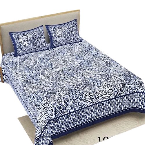 Floral Print Cotton Double Bed Sheets