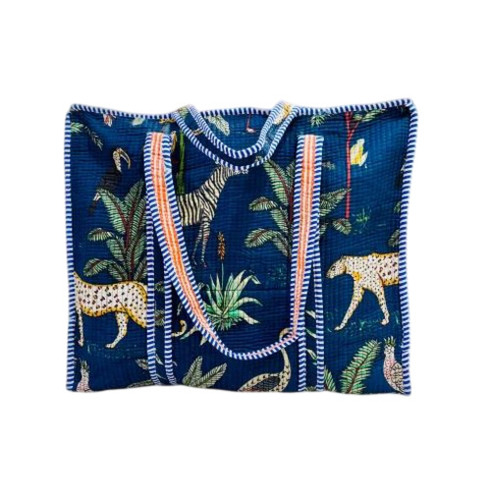 Printed Quilted Jhola Bag