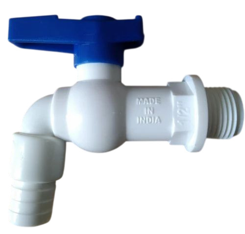 White Nozzle Bib Cock - Color: Silver