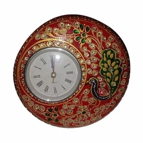 Decorative Marble Red Table Clock