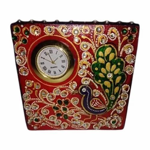 Marble Square Table Clock