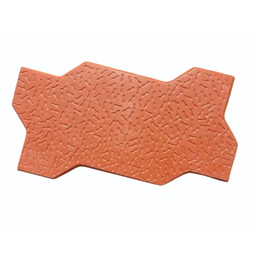 Red Zig Zag Paver Concrete Block