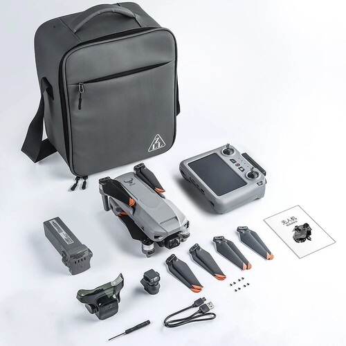 SG909 RC GPS 3 axis Gimbal 4K HD Dual Camera Smart Follow 6KM 3 Batteries