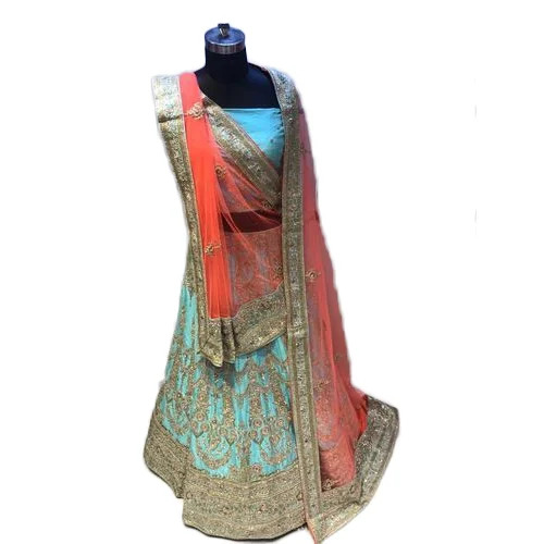 Sky Blue Wedding Lehenga