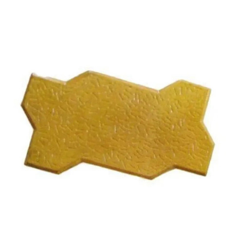 Yellow Zig Zag Paver Concrete Block - Shape: Zigzag