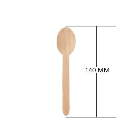 140 Mm Disposable Wooden Spoon