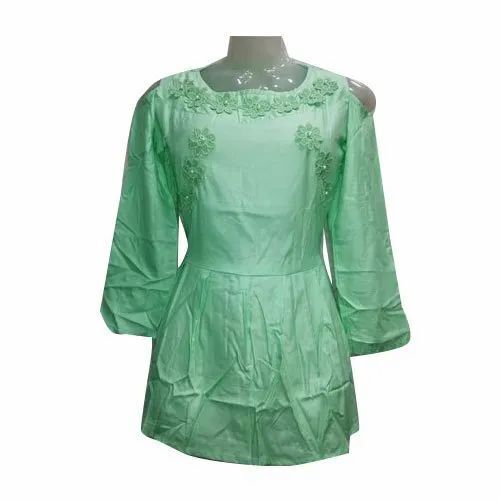Ladies Designer Green Top