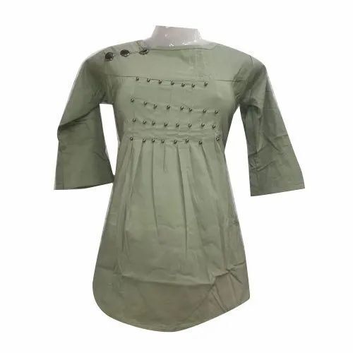 Ladies Grey Plain Tops