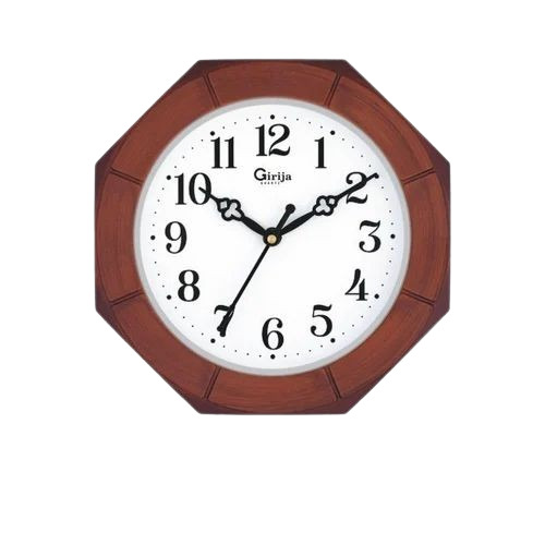 Octagon Plastic Wall Clock