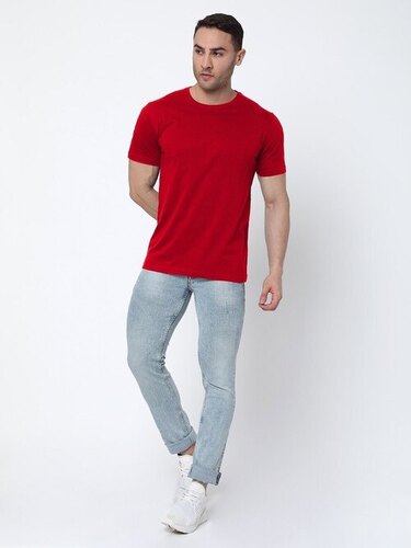 Red Round Neck T-Shirt - Age Group: .