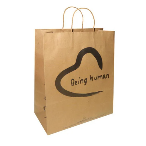 2 Kg Printed Brown Paper Carry Bag