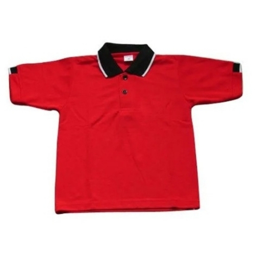 Kids School T Shirts - Cotton Blend, Sizes S-xxxl, Red | Anti Wrinkle, Breathable, Quick Dry, Washable