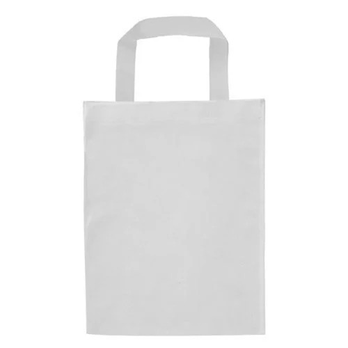 White Plain Non Woven Loop Handle Carry Bag