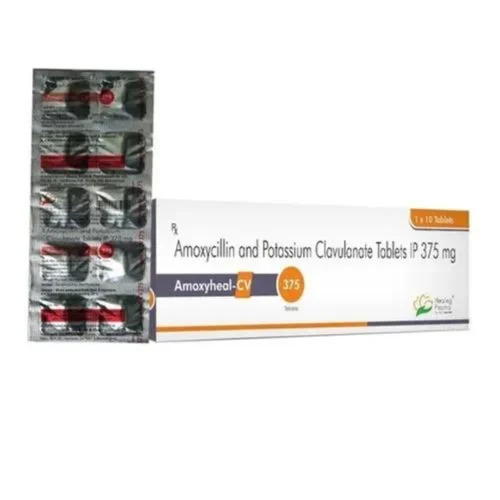 Amoxyheal Cv 375 Amoxicillin (250 Mg) Clavulanic Acid (125 Mg) Tablet - Drug Type: General Medicines