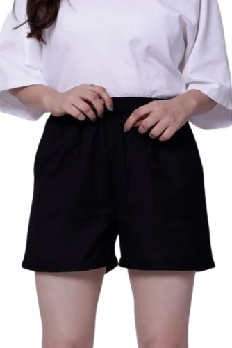 Ladies Black Color Shorts