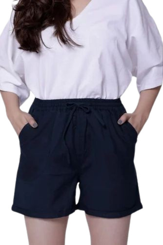 Ladies Navy Blue Color Shorts