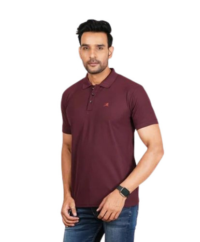 Men Plain Polo Cotton T Shirt