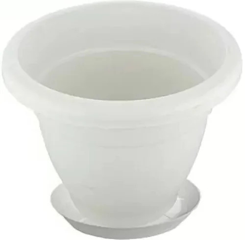 13Inch Round Frp Pot - Color: White