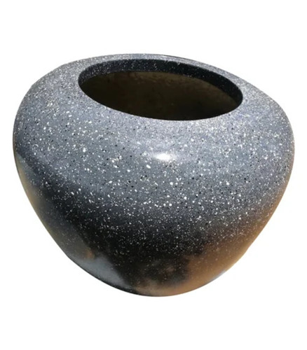 15inch (height) Black Round Frp Pot - Shape: Custom Choice