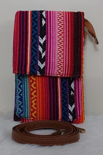 5x8 Inch Ladies Double Partition Ikat Fabric Clutch Bag