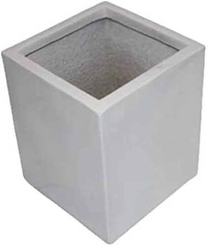 Gray Square Frp Pot - Color: Grey