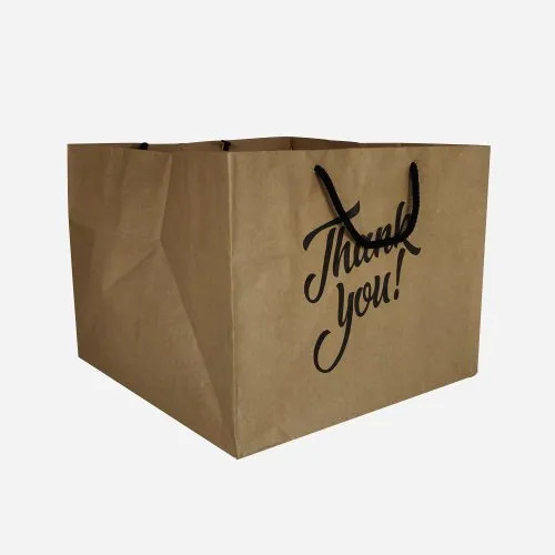 Kraft Paper Carry Bag For Cakes - Color: Brown