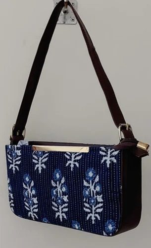 Ladies Cotton Ikat Single Partition Sling Bag