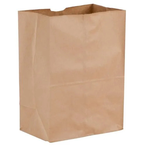 Square Bottom Grocery Paper Bag - Color: Brown