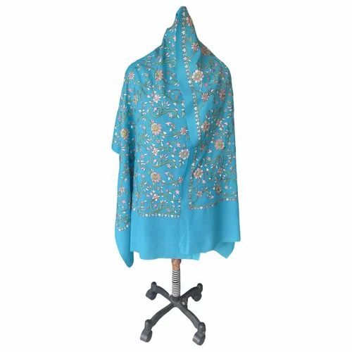 Blue Color Wool Stole