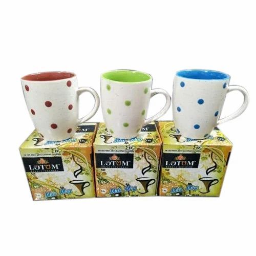 Dot Printed Ceramic Milk Mug