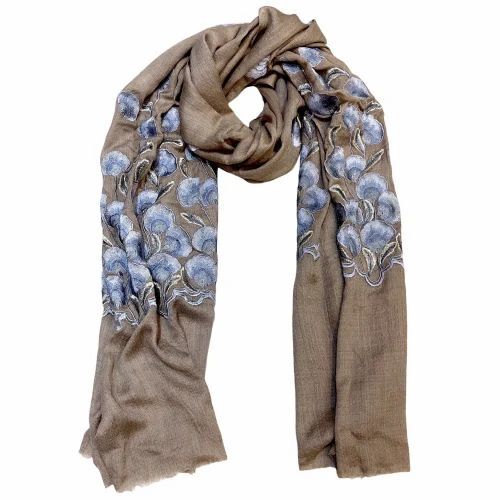Fine Wool Brown Stole