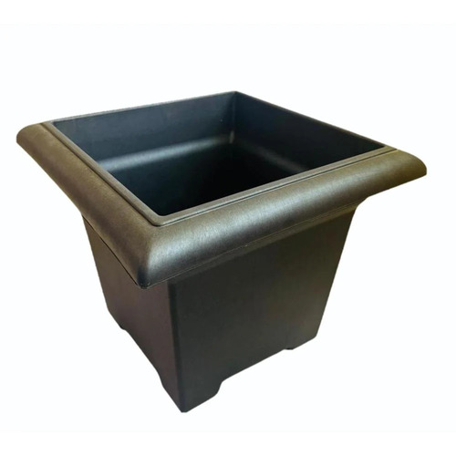 Black Square Plastic Planter