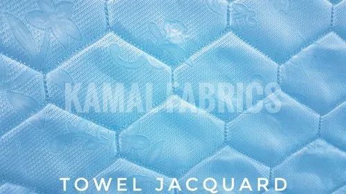 Blue Quilted Jacquard Mattress Covers
