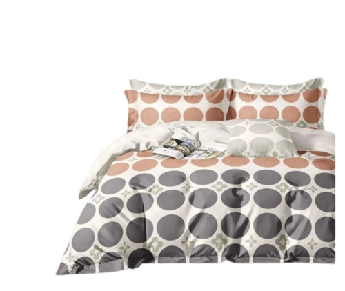 Red And Grey Doted Bedsheets