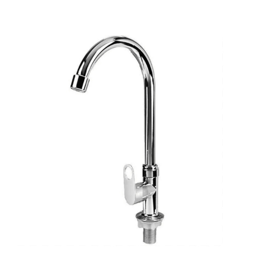 Swan Neck Tap With Wall Flange
