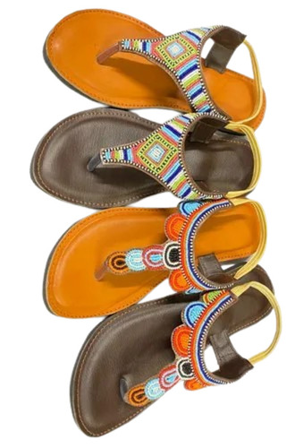 Women Stylish Faux Leather Embroidered Kolhapuri Chappal