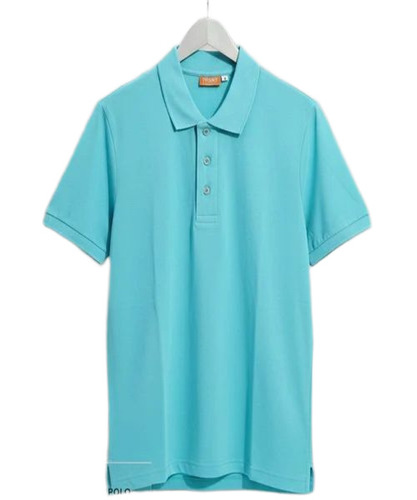 Blue Polo Neck T Shirt