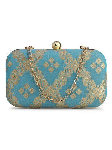 Embroidered Ladies Clutch Bag, 7X4 Inch - Color: Multicolor