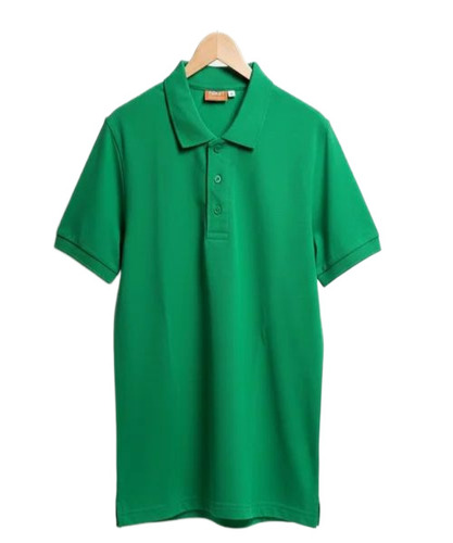 Green Polo Neck T Shirt