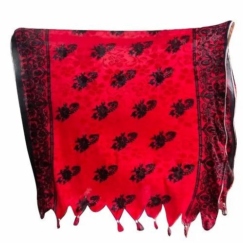 Ladies Washable Printed Velvet Shawl