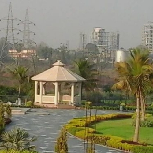 Sand stone garden gazibo