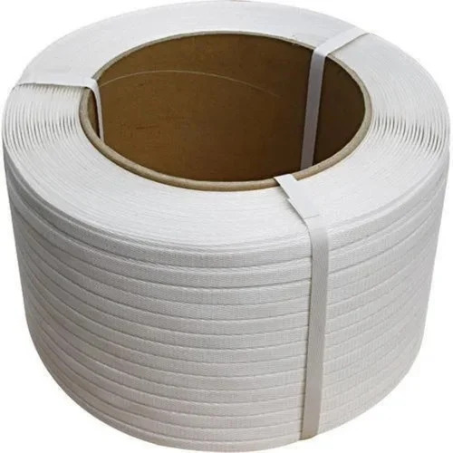 15mm Plastic Strapping Roll White, Tear Resistant - Durable Material, Strong Binding, Moisture Resistant