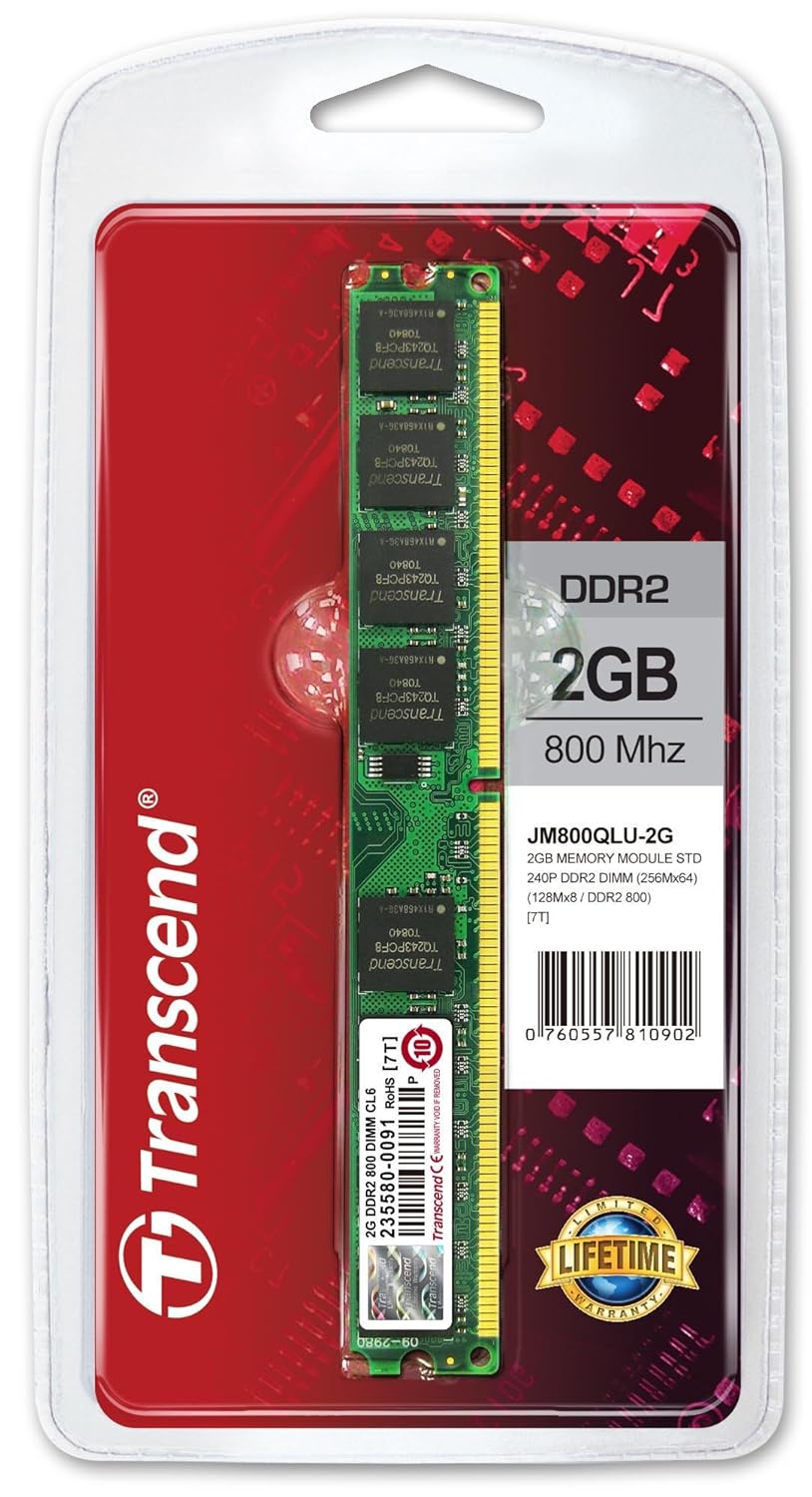 2GB DDR2 Laptop RAM PC2 Transcend 200 Pin SO DIMM Non ECC Memory Upgrade Module