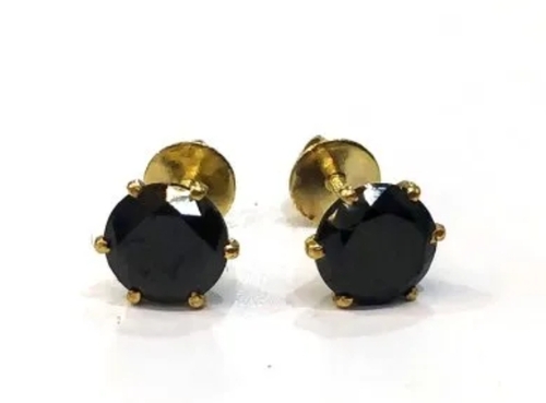 Aaa+ Black Zircon Stud Earrings