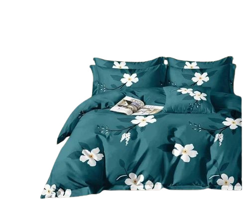 Blue Floral Printed Bedsheets