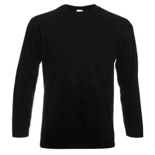 Cotton Plain Full Sleeve Men T Shirt